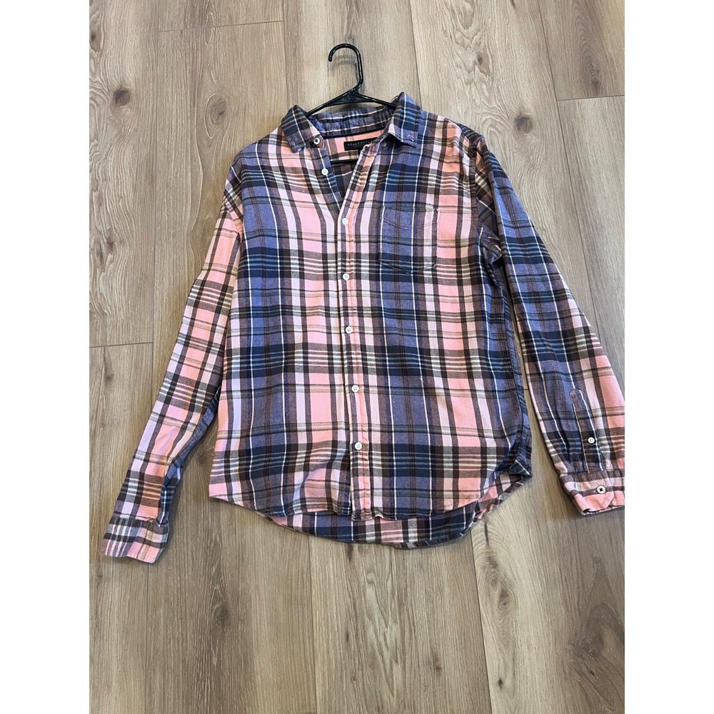 Aeropostale Medium Gray Long Sleeve Button Up Shirt Casual